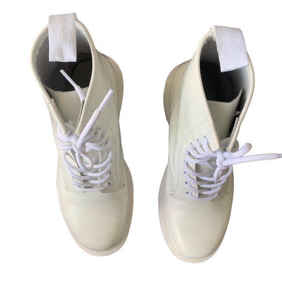 Dr. Martens 1460 Pascal Mono 8-eye White Boot Women's Size 9 - Picture 4 of 11
